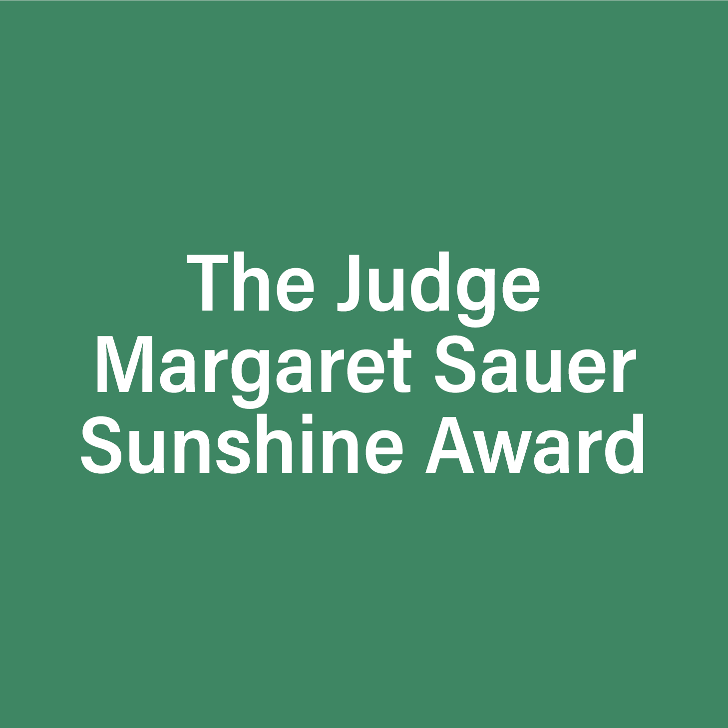 Margaret Sauer Sunshine